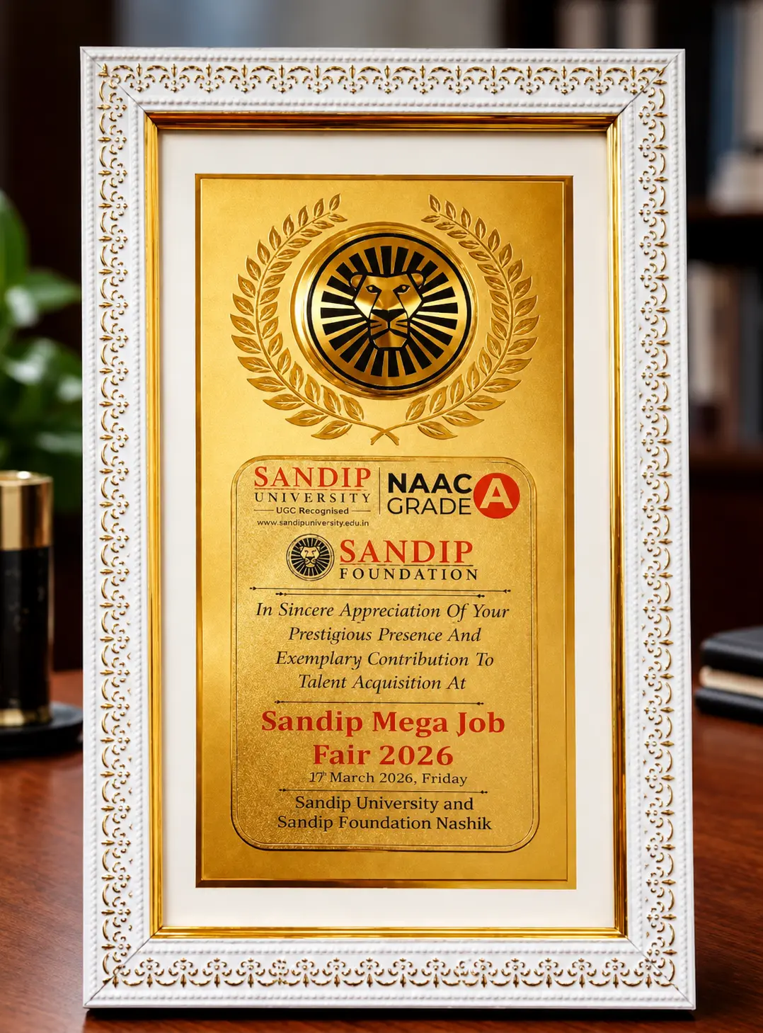 Felicitated in Sandip Mega Job Fair